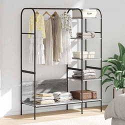 Porte-cintre pour dressing Vidaxl Porte-vêtements Gris 120 x 44 x 160 cm Bois dingénierie