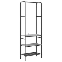 Portant à vêtements avec étagères - vidaXL - Sonoma gris - 60x30x171 cm - Bois dingénierie - 3 étagères