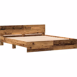 Fais briller ta chambre avec le cadre de lit vidaXL au design en bois ancien. Ce super cadre de lit se démarque par sa finiti ...