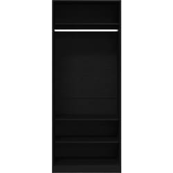 Armoire en Chêne Noir 80 x 50 x 200 cm - Bois solide Vidaxl