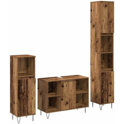 Vidaxl - Ensemble De Meubles Pour Salle De Bain 3 Pcs Bois Ancien