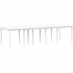 Cette table de patio est en plastique synthétique résistant et a une finition blanche moderne. C'est une super touche pour n' ...