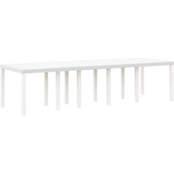 Vidaxl - Table de Jardin Blanche 300x100x73 cm Poly Rattan