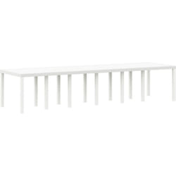 Vidaxl - Table de Jardin Blanche 350x100x73 cm Poly Rattan