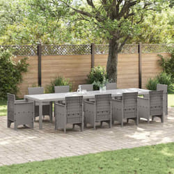 Vidaxl - Table De Jardin Gris Clair 350 X 100 X 73 Cm Polyrotin