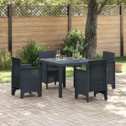 vidaXL Ensemble de salle à manger pour jardin 5 pcs Anthracite