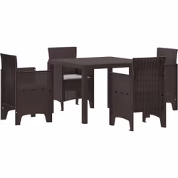 Ce super set de repas de jardin est exactement ce qu'il te faut pour ton espace extérieur, mélangeant style moderne et utilis ...