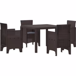 Cet ensemble de salle à manger de jardin est parfait pour apporter du peps à votre espace extérieur, alliant style contempora ...