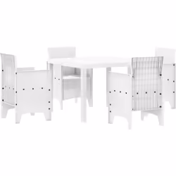 Cet ensemble repas jardin en blanc éclatant est parfait pour égayer ton espace extérieur. Il a un look moderne et est pratiqu ...