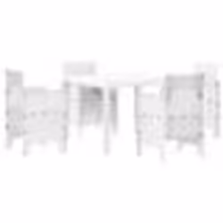 vidaXL Ensemble de salle à manger de jardin 5 pcs Blanc Rotin