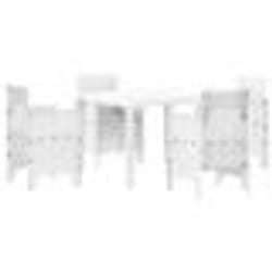 vidaXL Ensemble de salle à manger de jardin 5 pcs Blanc Rotin
