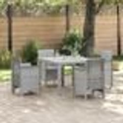 vidaXL Ensemble salle à manger jardin 5 pcs Gris clair