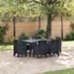 vidaXL Ensemble de Salle à Manger de Jardin 7 pcs Anthracite Osier PE