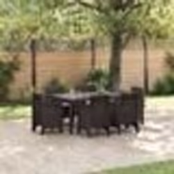 vidaXL Ensemble de Salle à Manger de Jardin 7 pcs Marron Osier PE