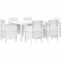 Ce Set de Salle à Manger de Jardin Moderne transforme les environnements extérieurs en un espace de repas sophistiqué, allian ...