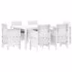vidaXL Ensemble de salle à manger de jardin 7 pcs Blanc