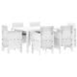 vidaXL Ensemble de salle à manger de jardin 7 pcs Blanc
