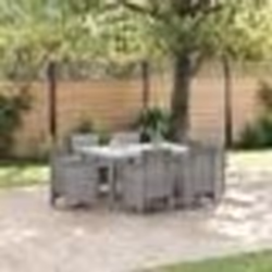 vidaXL Ensemble de Salle à Manger de Jardin 7 pcs Gris clair Plastique