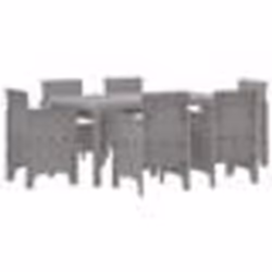 vidaXL Ensemble de Salle à Manger de Jardin 7 pcs Gris clair