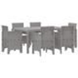 vidaXL Ensemble de Salle à Manger de Jardin 7 pcs Gris clair
