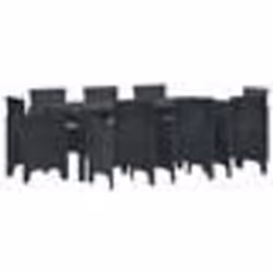 vidaXL Ensemble de repas de jardin 9 pcs Anthracite