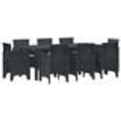 vidaXL Ensemble de repas de jardin 9 pcs Anthracite