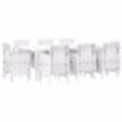 vidaXL Ensemble de salle à manger de jardin 9 pcs Blanc Rotin & Verre
