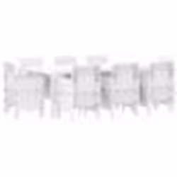 vidaXL Ensemble de salle à manger de jardin 9 pcs Blanc