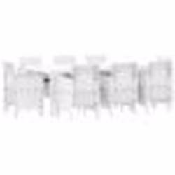 vidaXL Ensemble de salle à manger de jardin 9 pcs Blanc Rotin