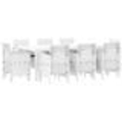 vidaXL Ensemble de salle à manger de jardin 9 pcs Blanc Rotin