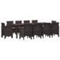vidaXL Ensemble de salle à manger de jardin 11 pcs Marron