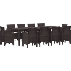 Vidaxl - Ensemble de Salle à Manger de Jardin 11 pcs Marron