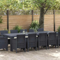 vidaXL Ensemble de salle à manger pour jardin 13 pcs Anthracite