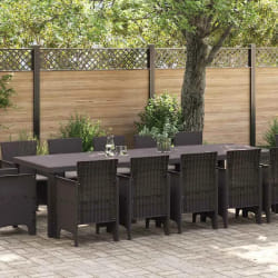 vidaXL Ensemble de salle à manger pour jardin 13 pcs Marron et Taupe
