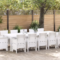Cet ensemble de salle à manger de jardin 13 pièces vidaXL va transformer vos repas en plein air avec son style moderne et pra ...