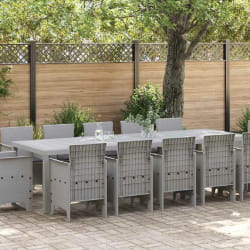 vidaXL Ensemble de salle à manger pour jardin Gris clair et Anthracite