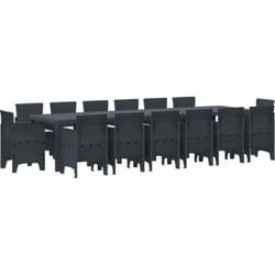 Ensemble de salle à manger de jardin avec coussins 15 pcs vidaXL