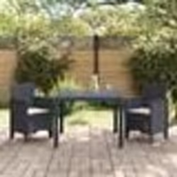 vidaXL Ensemble de salle à manger de jardin 3 pcs Anthracite