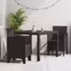 vidaXL Ensemble de Salle à Manger de Jardin 3 pcs Marron