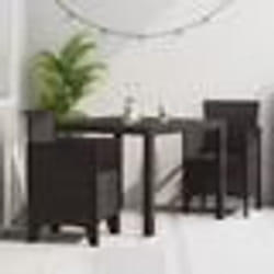 vidaXL Ensemble de Salle à Manger de Jardin 3 pcs Marron
