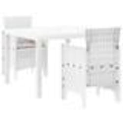 vidaXL Ensemble de Salle à Manger de Jardin 3 pcs Blanc