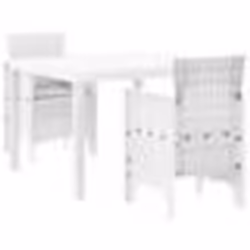 vidaXL Ensemble de salle à manger jardin 3 pcs Blanc 100 x 100 x 73 cm