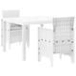 vidaXL Ensemble de salle à manger jardin 3 pcs Blanc 100 x 100 x 73 cm
