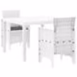 vidaXL Ensemble de Salle à Manger de Jardin 3 pcs Blanc