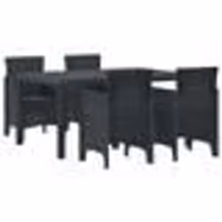 vidaXL Ensemble salle à manger jardin 5 pcs Anthracite