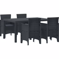 Ce Set de Salle à Manger de Jardin Moderne transforme les environnements extérieurs en un espace de repas sophistiqué, allian ...