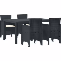 Ce Set de Salle à Manger de Jardin Moderne transforme les environnements extérieurs en un espace de repas sophistiqué, allian ...