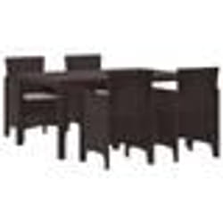 vidaXL Ensemble de Salle à Manger de Jardin 5 pcs Marron