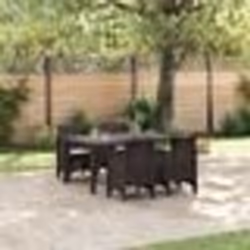vidaXL Ensemble de salle à manger de jardin 5 pcs Marron Moyen