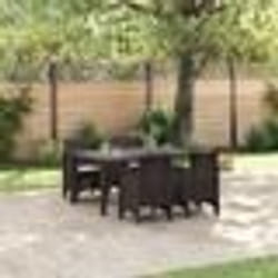 vidaXL Ensemble de salle à manger de jardin 5 pcs Marron Moyen